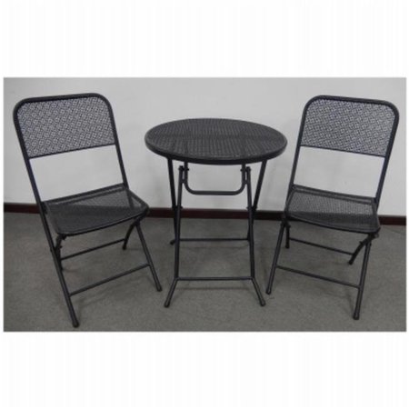 IMPERIAL POWER Imperial Power 270090 Four Seasons Courtyard; Padova Bistro Set; Black - 3 Piece 270090